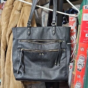 Relic Black Shoulder Bag with Gold Accents